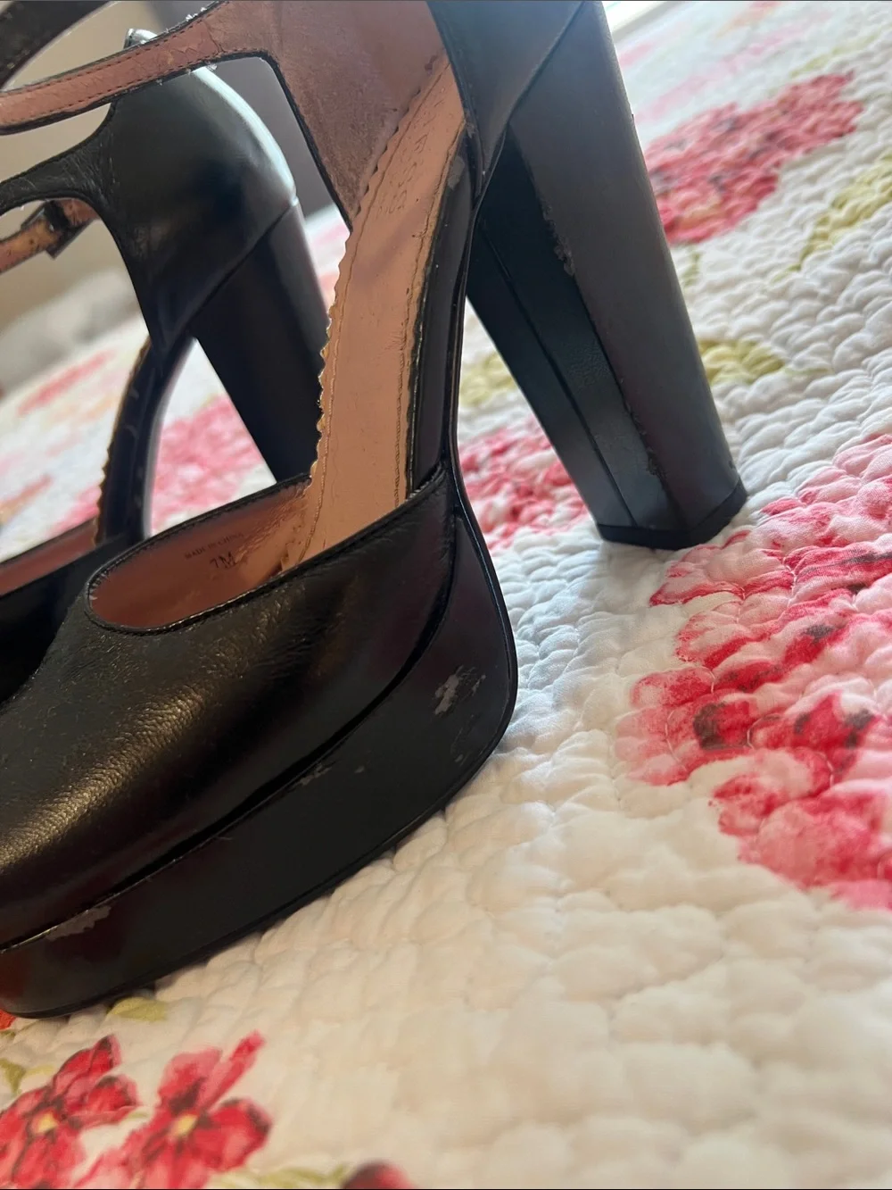 GUESS Black Platform Mary Jane Heels Shoes